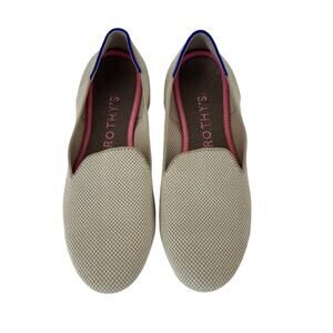 Rothy's The Loafer Linen Double Stitch Knit Fabric Slip-On Flats Shoes 8.5